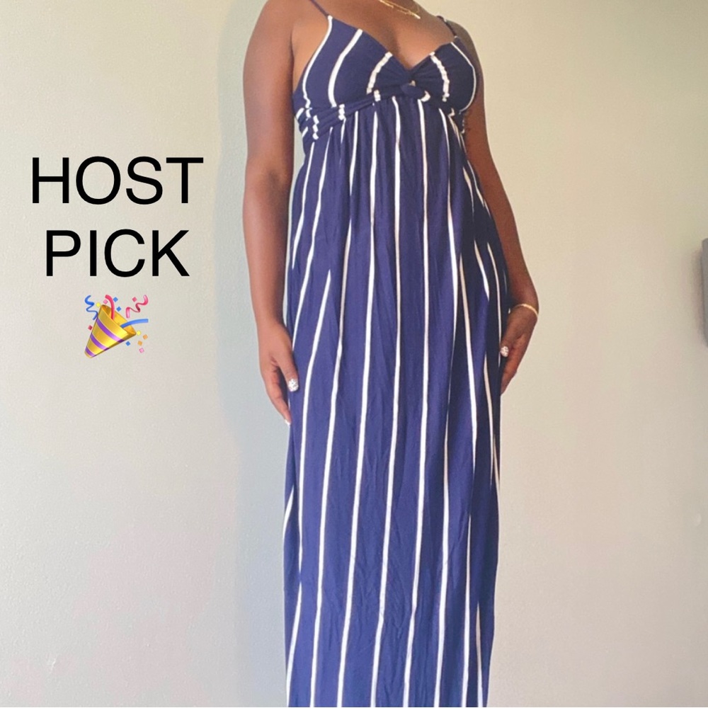 • January 7th Long Striped Maxi Dress